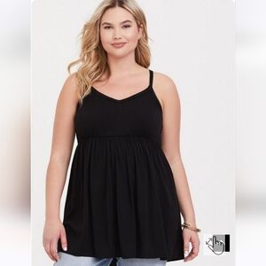 Torrid, Babydoll Challis Smocked Cami, size 1